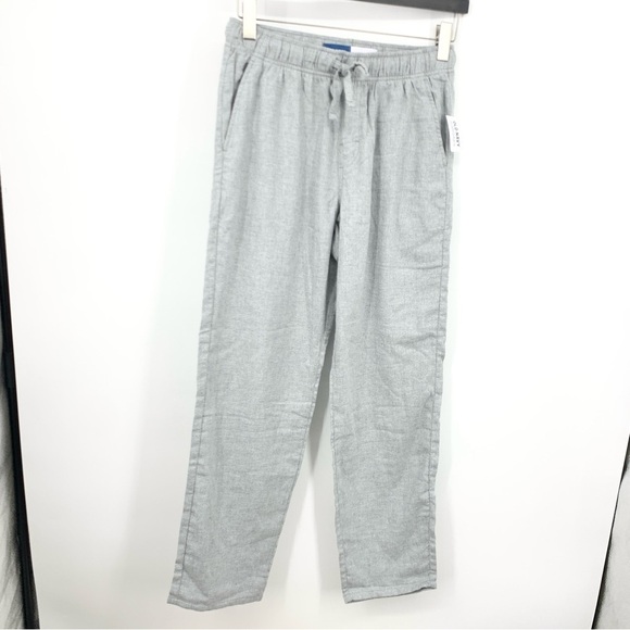 Old Navy Men Size Medium Pajama Pant Sleep PJs Gray Straight Leg Pull On - Picture 1 of 7